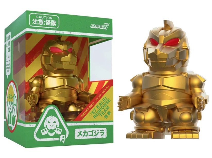Super7 Toho FUN! FUN! Godzilla Vinyl Figure - MechaGodzilla (Vintage Toy Gold)