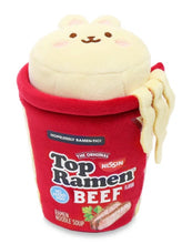 Load image into Gallery viewer, Anirollz Top Ramen Cup Beef Bunniroll Plush Outfitz (Small)

