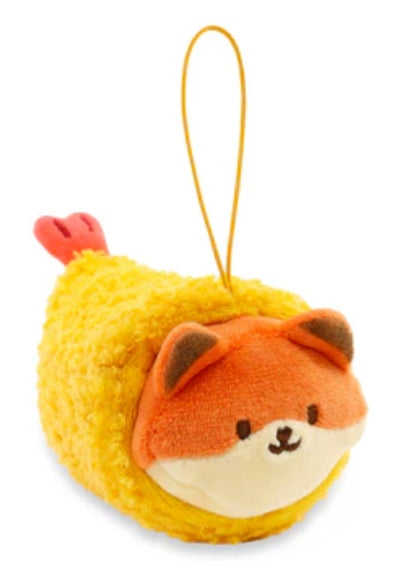 Anirollz Sushi Plush Mini Keychain - Shrimp Tempura Foxiroll