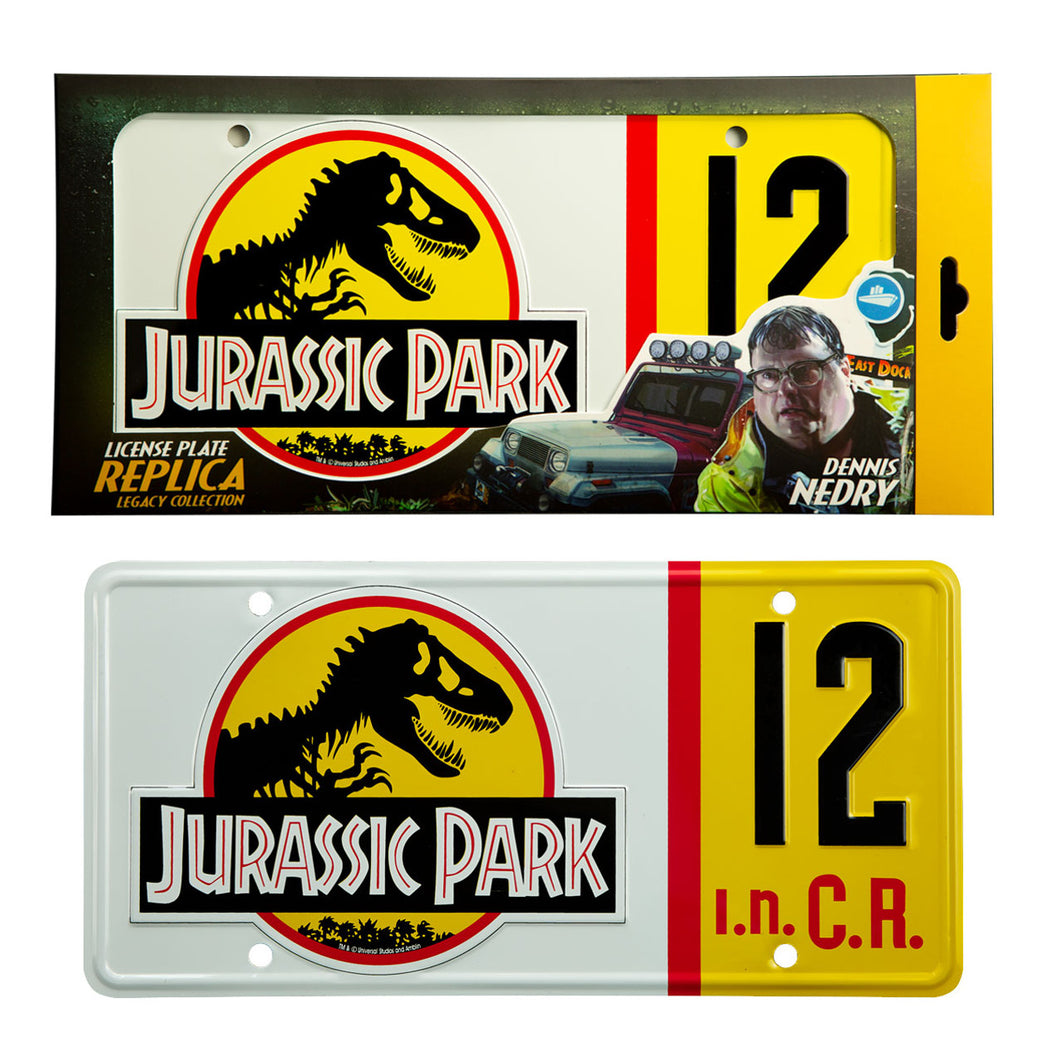 Jurassic Park #12 License Plate