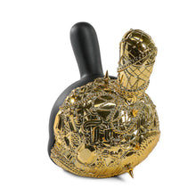Load image into Gallery viewer, Kidrobot Tristan Eaton 20th Anniversary 12 inch Dunny Head - Matte Black/Gold Electroplate
