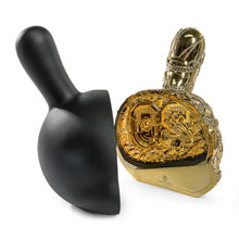 Load image into Gallery viewer, Kidrobot Tristan Eaton 20th Anniversary 12 inch Dunny Head - Matte Black/Gold Electroplate
