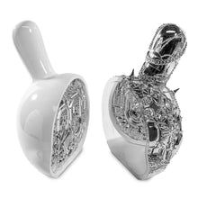 Load image into Gallery viewer, Kidrobot Tristan Eaton 20th Anniversary 12 inch Dunny Head - White/Silver Electroplate
