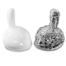 Load image into Gallery viewer, Kidrobot Tristan Eaton 20th Anniversary 12 inch Dunny Head - White/Silver Electroplate
