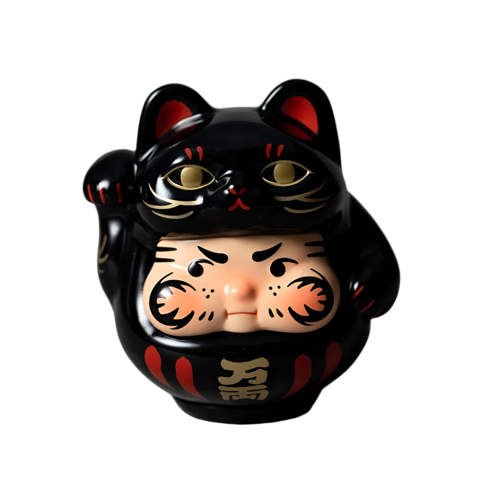 200% PP Lucky Cat Daruma (Black cat edition)