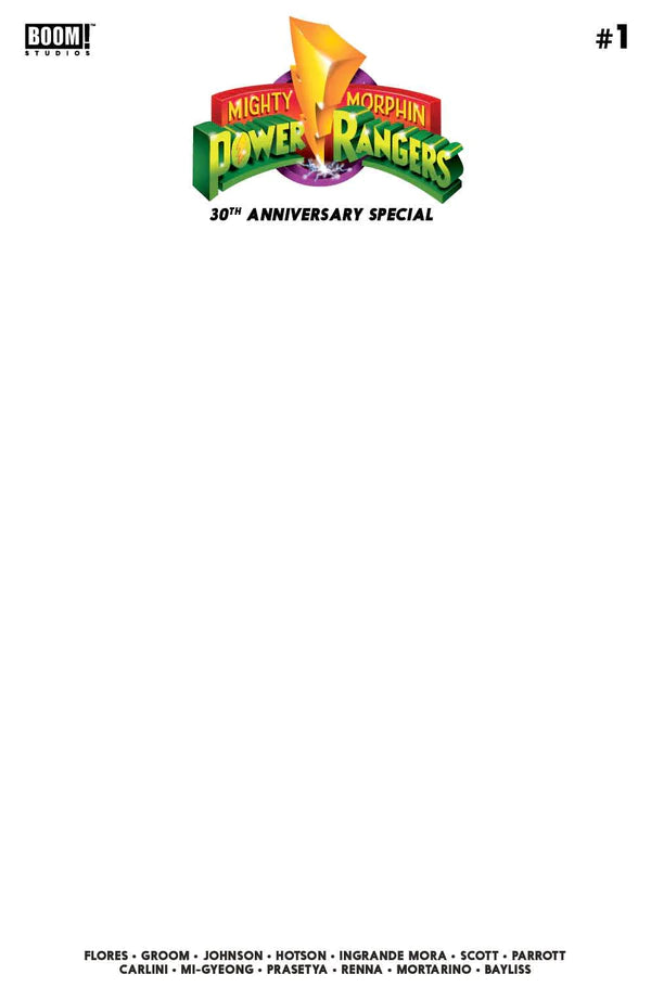 Mighty Morphin Power Rangers MMPR 30Th Anniversary Special #1 - Cover E Blank Sketch