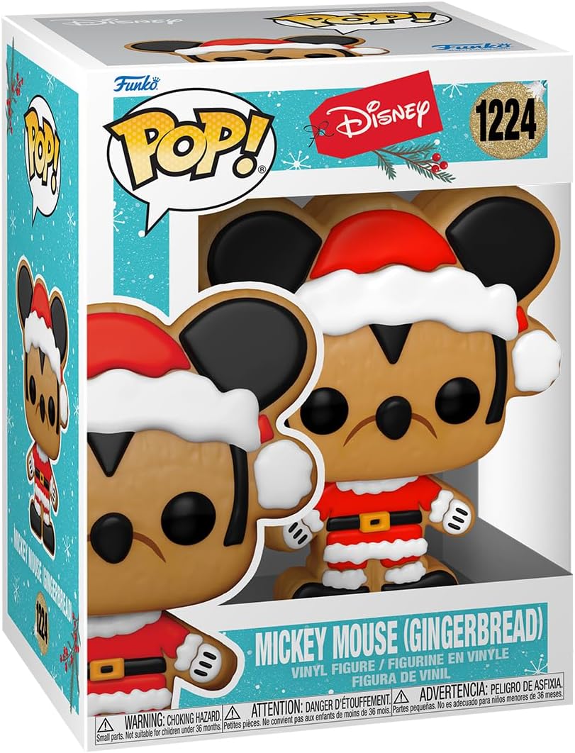 Funko Pop! 1224 Disney Holiday Santa Mickey Mouse (Gingerbread) Figure