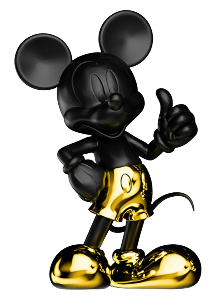 Morstorm Mickey Mouse Thumb Up Figure (Black & Gold Chrome)