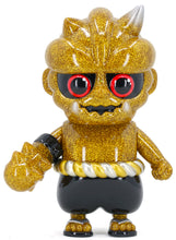 Load image into Gallery viewer, How2work Oma Oniki The Ninja Tribe Sofubi Figure (Gold Glitter Edition)
