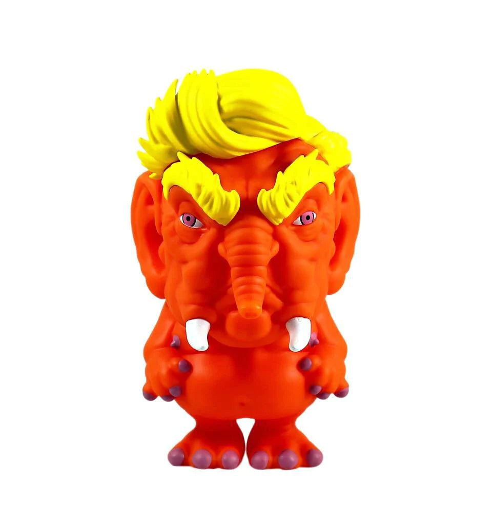 Popaganda Ron English Trunk Orange Elephant Vinyl Figure