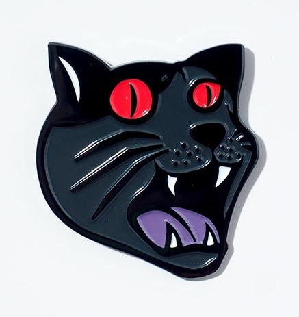 Punk Drunkers Enamel Pin - Black Cat