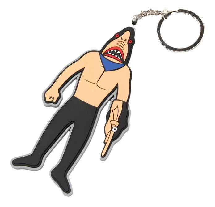 PUNK DRUNKERS Shark Keyring - Black