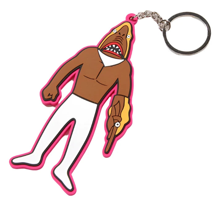 PUNK DRUNKERS Shark Keyring - Brown