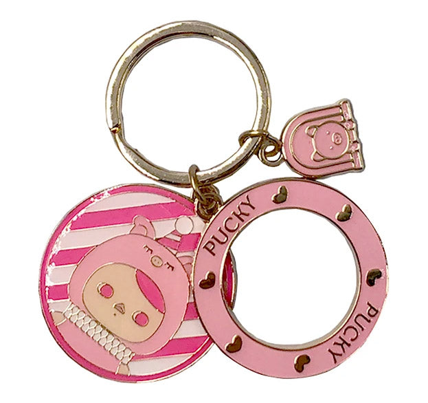 Pop Mart Official Pucky Pink Pig Pendant Keychain