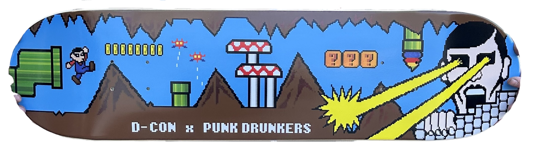 DCON Punk Drunkers Mario Skate Deck