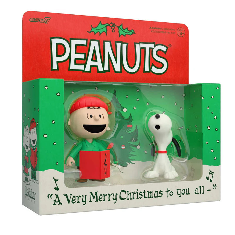Peanuts ReAction Figures  Charlie Brown and Snoopy (Caroling)
