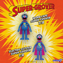 Load image into Gallery viewer, Super7  SESAME STREET REACTION FIGURES - SUPER GROVER (W/CHASE)
