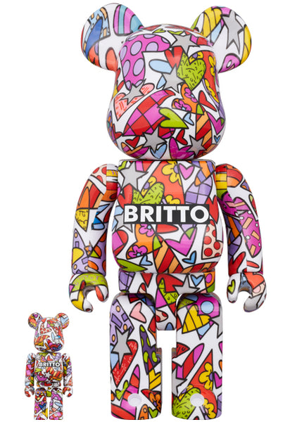 MEDICOM TOY - BE@RBRICK ROMERO BRITTO HEART 100％ 400％ BE@RBRICK ROMERO BRITTO HEART 100% & 400％ – 3DRetro