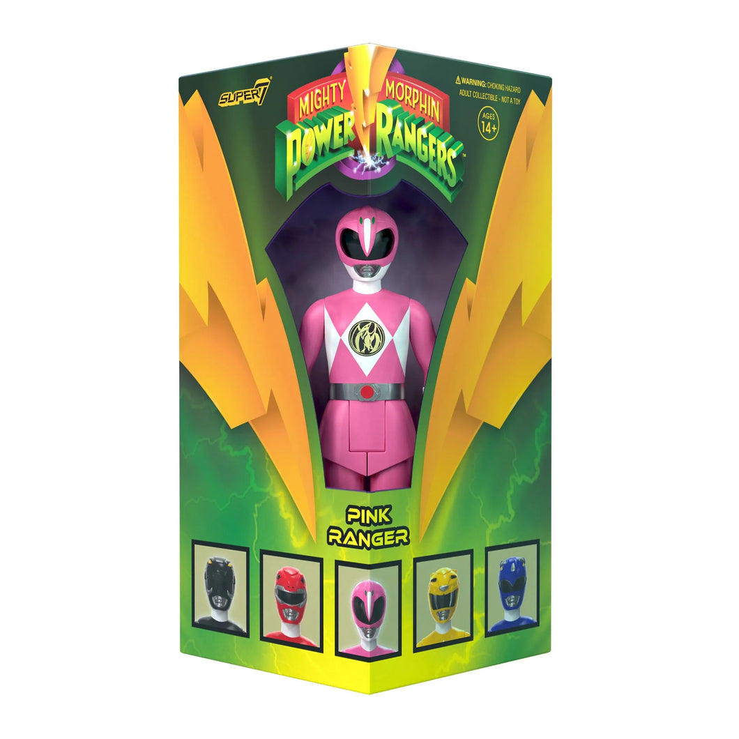 Super7 Mighty Morphin Power Rangers ReAction SDCC 2023 Figure - Pink Ranger (Triangle Box)