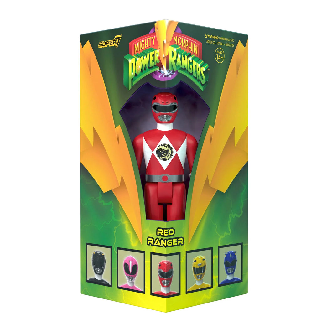 Super7 Mighty Morphin Power Rangers ReAction SDCC 2023 Figure - Red Ranger (Triangle Box)