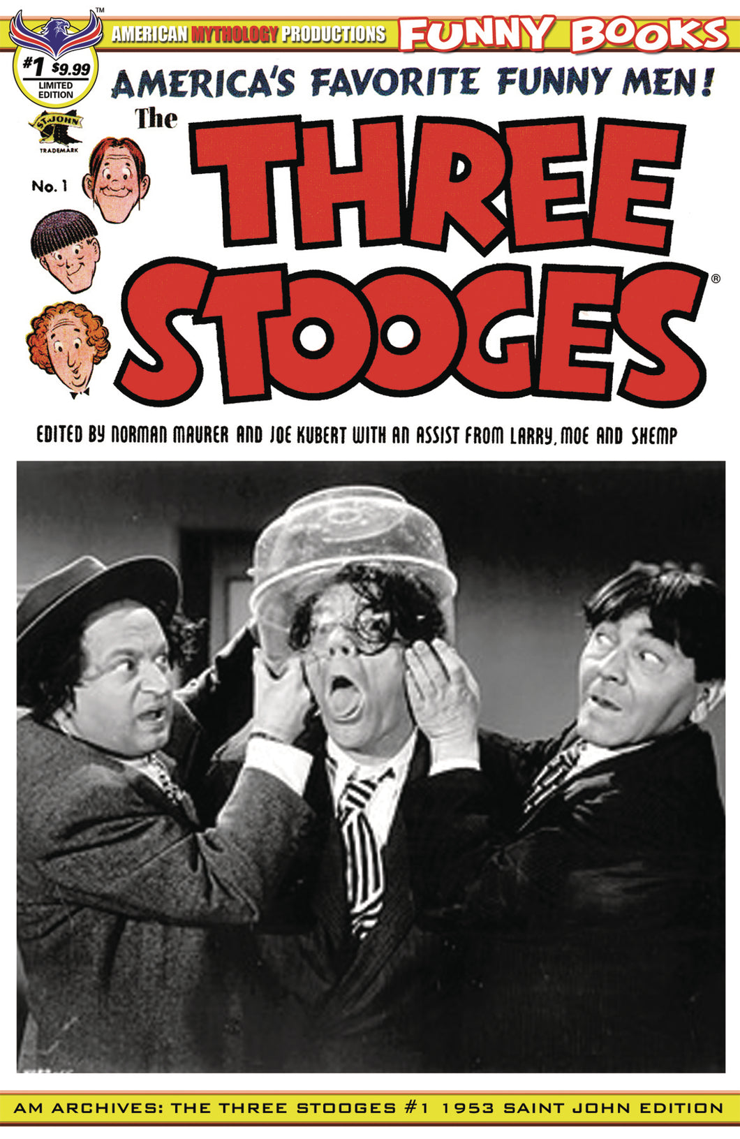 AM Archives The Three Stooges #1 - 1953 Limited Edition B&W Photo Cover