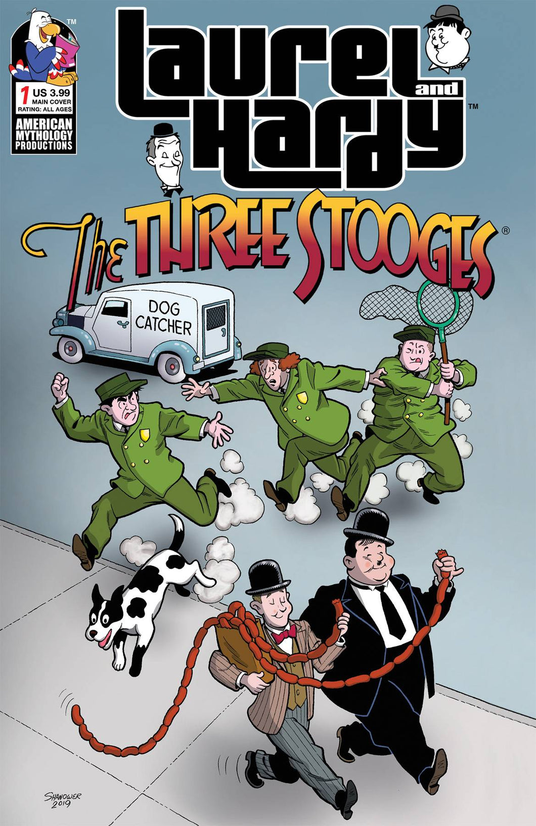 Laurel & Hardy Meet The Three Stooges #1 Comic Book - Cover A Shanower