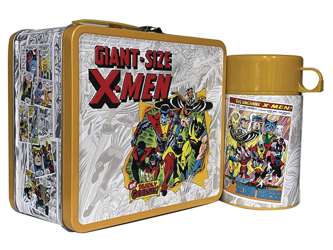 TIN TITANS GIANT SIZE X-MEN PX LUNCH BOX W/BEVERAGE CONTAIN