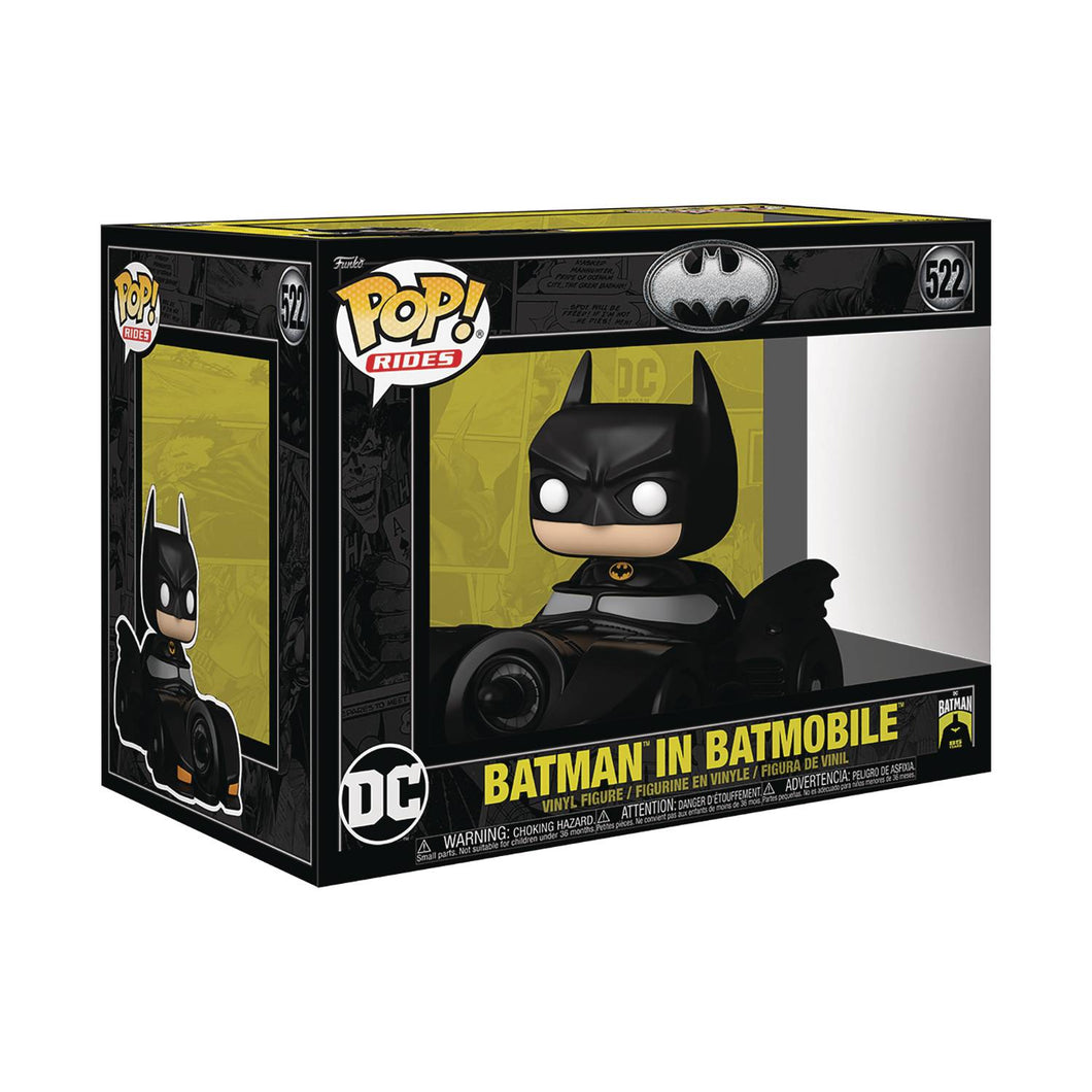 FUNKO POP! 522 POP RIDES DLX BATMAN 85TH BATMAN W BATMOBILE VIN FIG