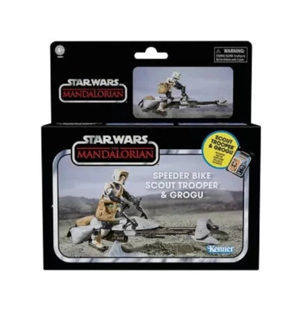 Star Wars The Vintage Collection - The Mandalorian Speeder Bike Scout Trooper & Grogu