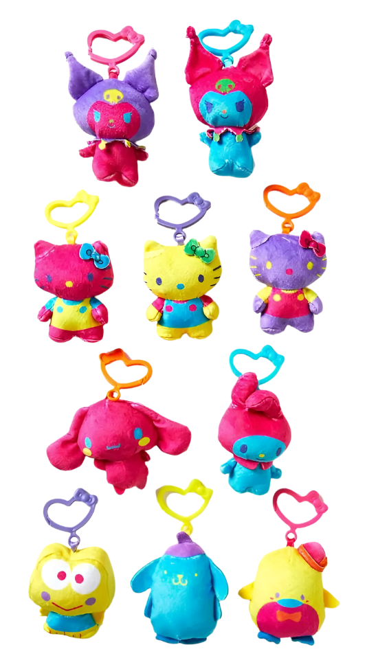Hello Kitty and Friends Blacklight Style Clip-on Plush Blind Bag