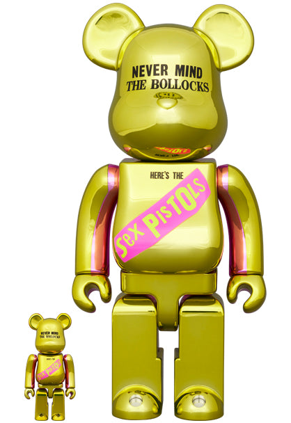 BE@RBRICK Sex Pistols NEVER MIND THE BOLLOCKS Chrome Ver 100% & 400％