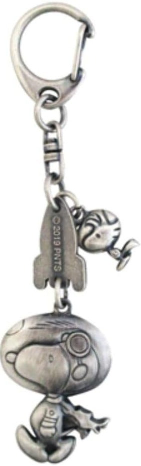 Peanuts Astronaut Snoopy Silver Keychain