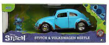 Jada Toys Disney's Lilo & Stitch 59 Blue Punch Buggy w/Stitch Figure