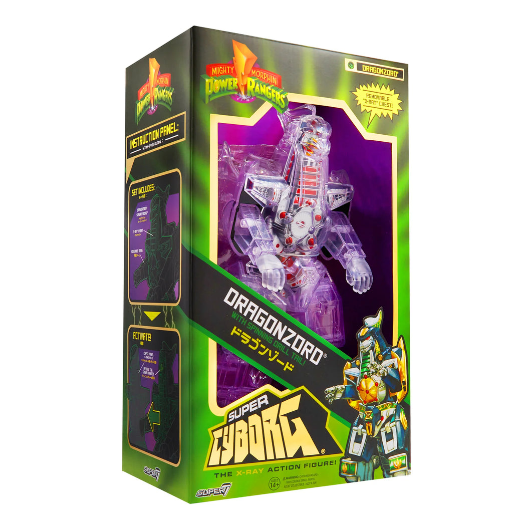 Super7 Mighty Morphin Power Rangers Super Cyborg Dragonzord Action Figure (Clear)