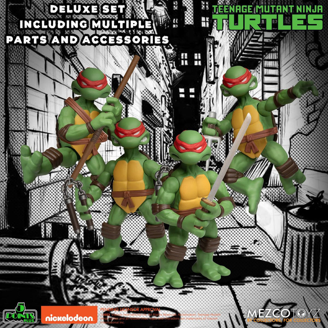 Mezco TMNT 5 Points 4 Figure Deluxe Set