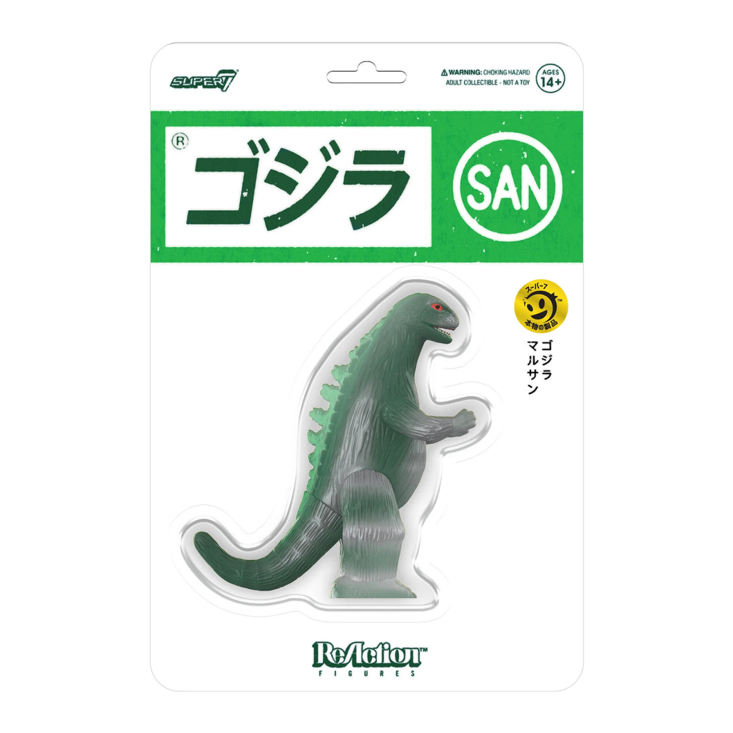 Super7 Toho ReAction Figure - Marusan Godzilla - Green & Silver (L-Tail)