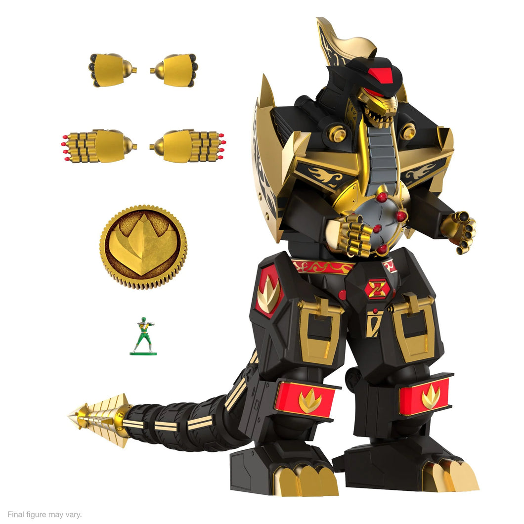Super7 Power Rangers Ultimates Mighty Morphin Dragonzord Action Figure (Black & Gold)