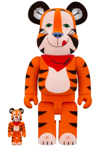 BE@RBRICK TONY THE TIGER VINTAGE FLOCKY Ver 100% & 400％