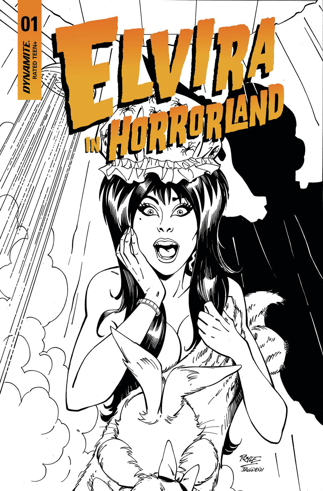 Elvira In Horrorland #1 - Cover G John Royle B&W Incentive
