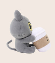 Load image into Gallery viewer, Hakongee 6" Plush - Sitting with Giant Coffee Cup
