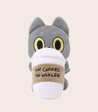 Load image into Gallery viewer, Hakongee 6" Plush - Sitting with Giant Coffee Cup
