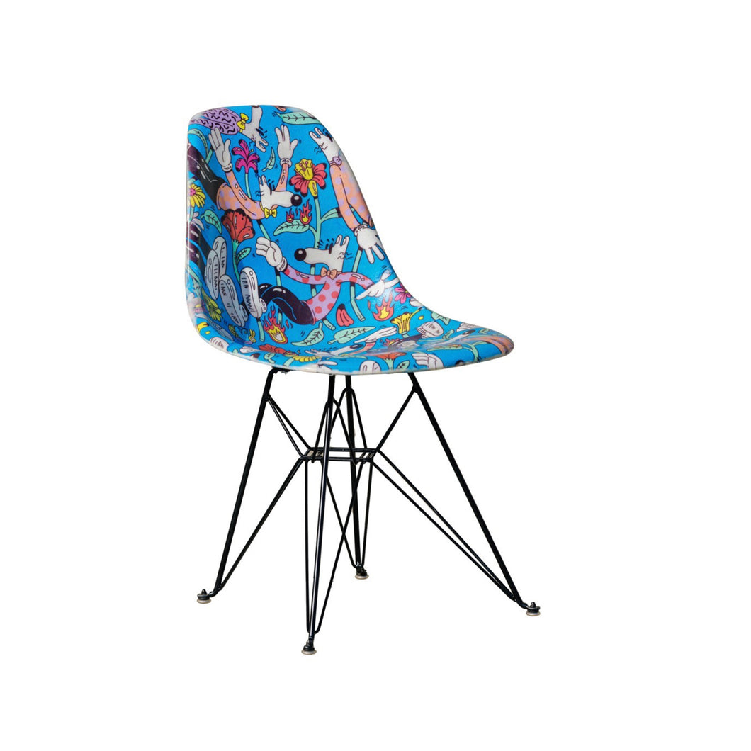 DCON X Steven Harrington X Modernica Case Study® Furniture Side Shell Eiffel Chair