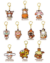 Load image into Gallery viewer, tokidoki x Hello Kitty and Friends Pumpkin Spice Rubber Keychain Blind Box
